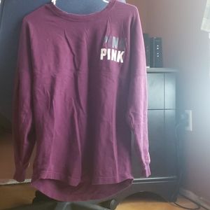 Maroon Victoria's secret/pink long sleeve shirt